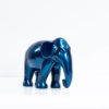 The Radiant Blue Baby Elephant An eco-friendly art deco sculpture from papier mache